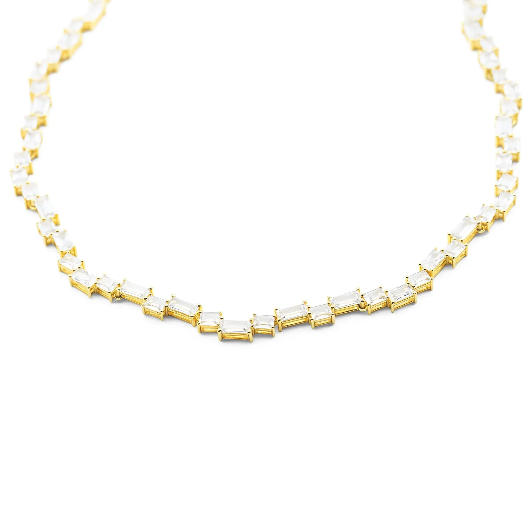 18k Baguette Diamond Choker