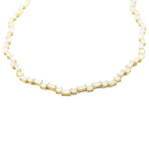 18k Baguette Diamond Choker