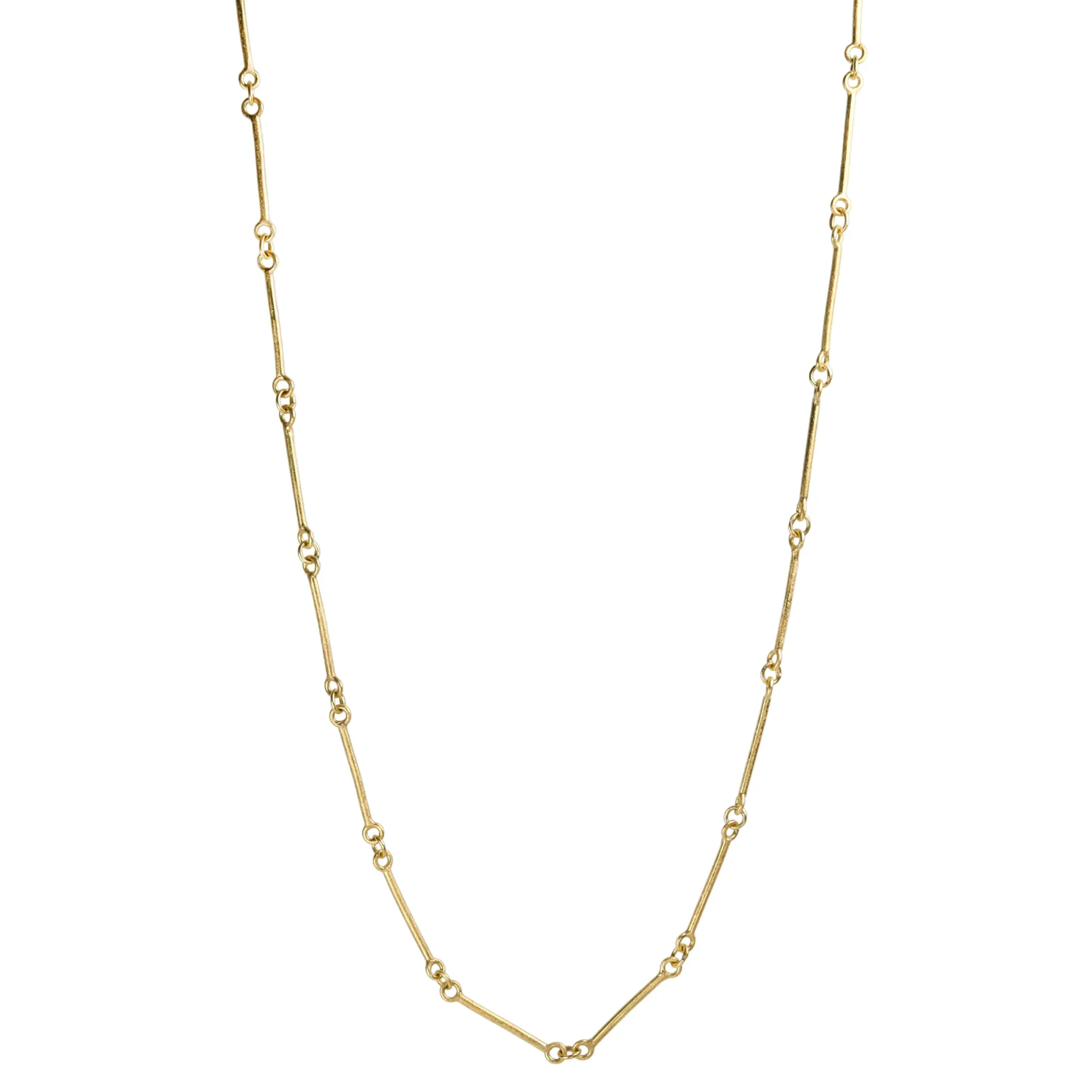 18K Gold Bar Chain Necklace