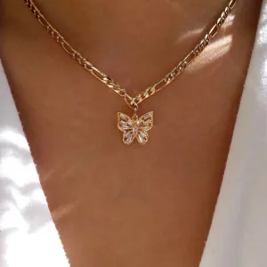 18K GOLD BUTTERFLY KISS CHOKER