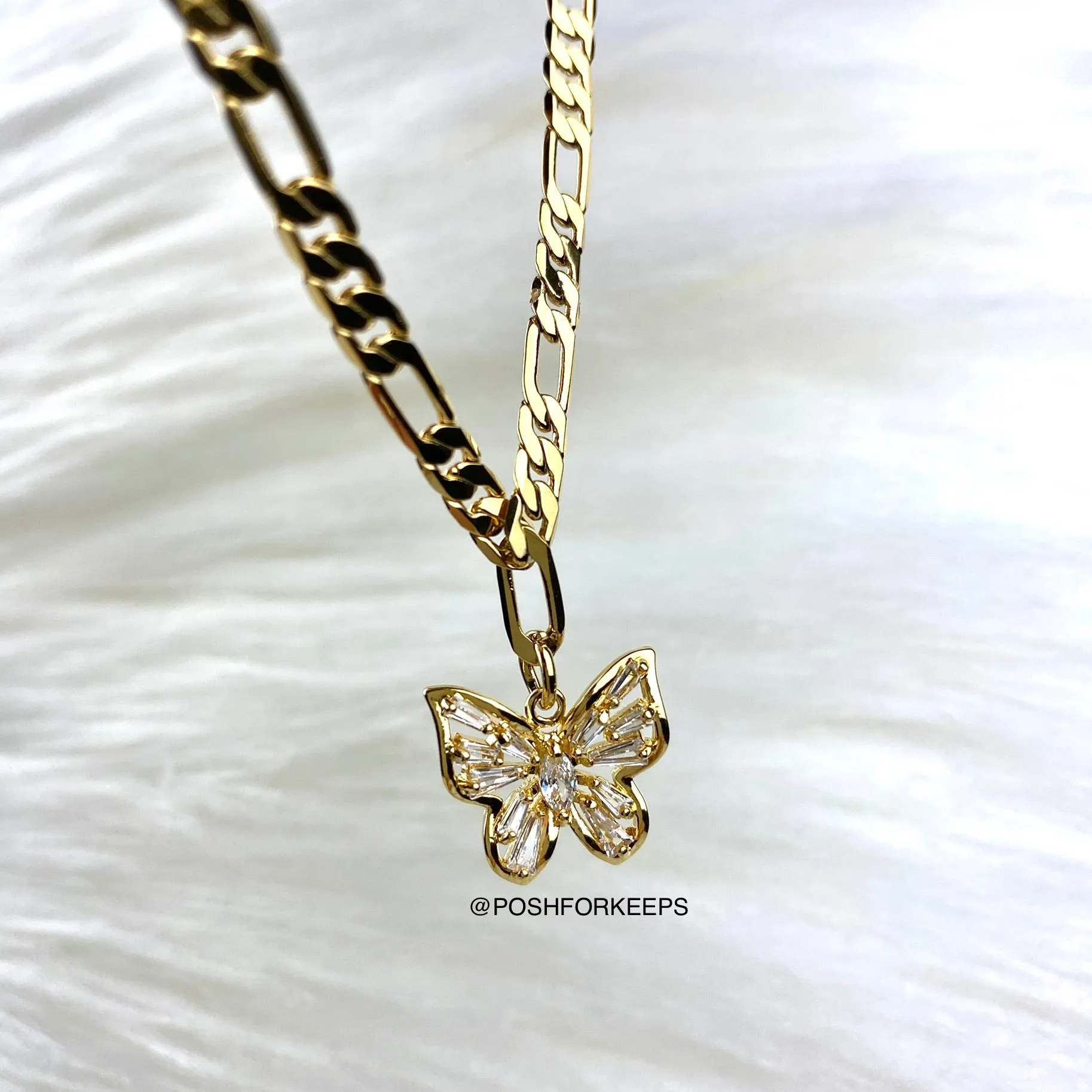 18K GOLD BUTTERFLY KISS CHOKER