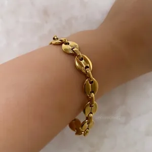 18K GOLD COFFEE BEAN BRACELET