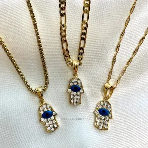 18K GOLD CRYSTAL HASMA NECKLACE