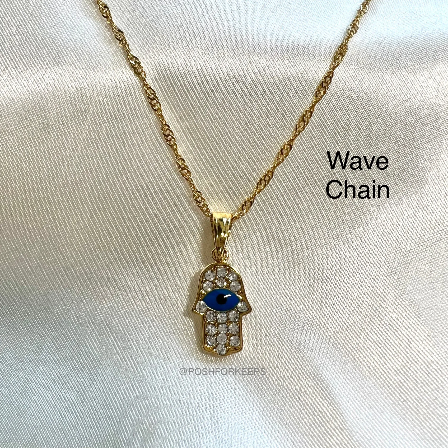 18K GOLD CRYSTAL HASMA NECKLACE