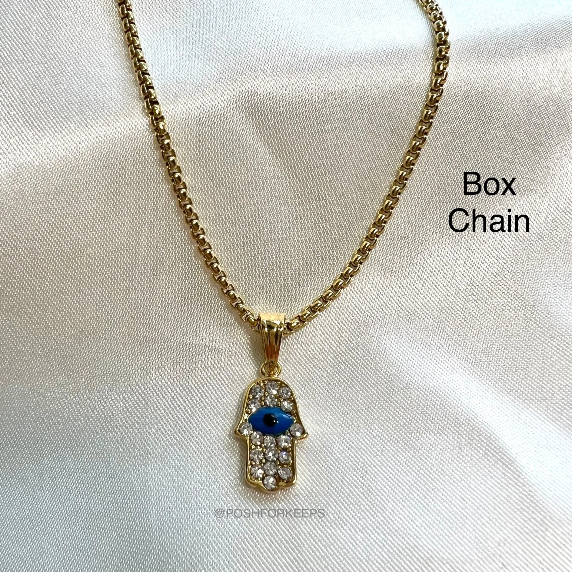 18K GOLD CRYSTAL HASMA NECKLACE