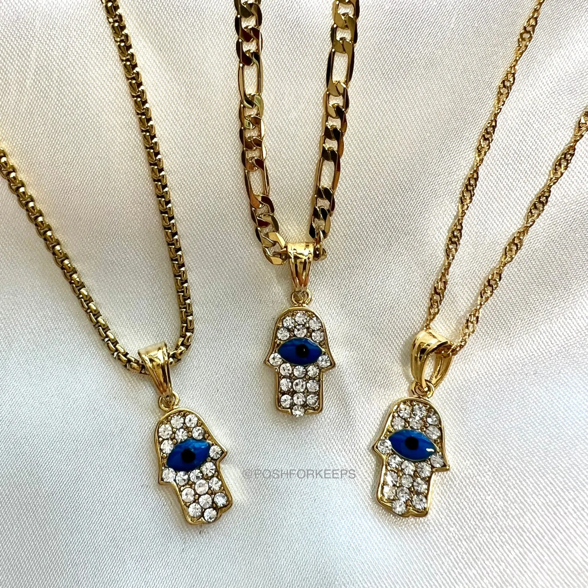18K GOLD CRYSTAL HASMA NECKLACE
