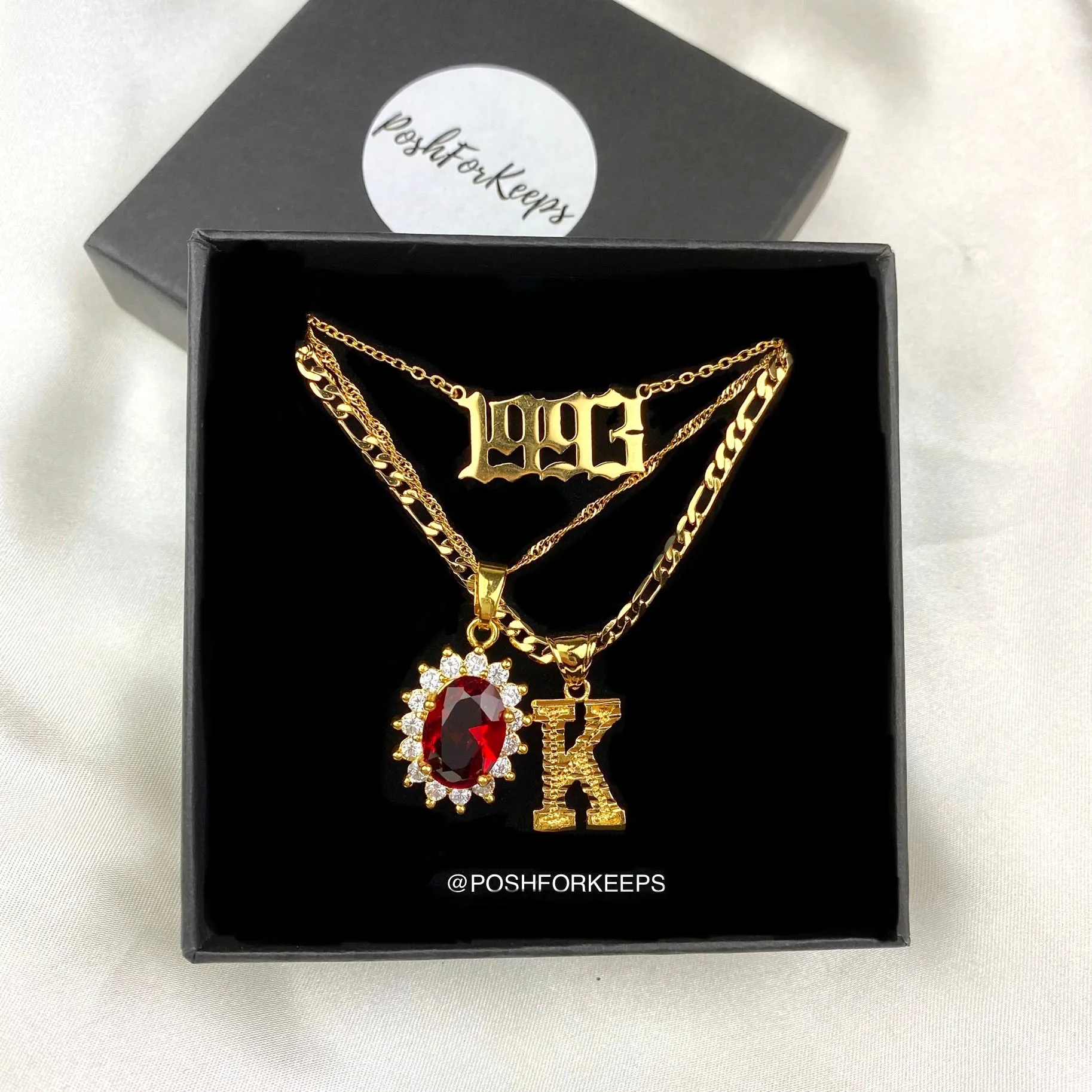 18K GOLD GEMSTONE NECKLACE
