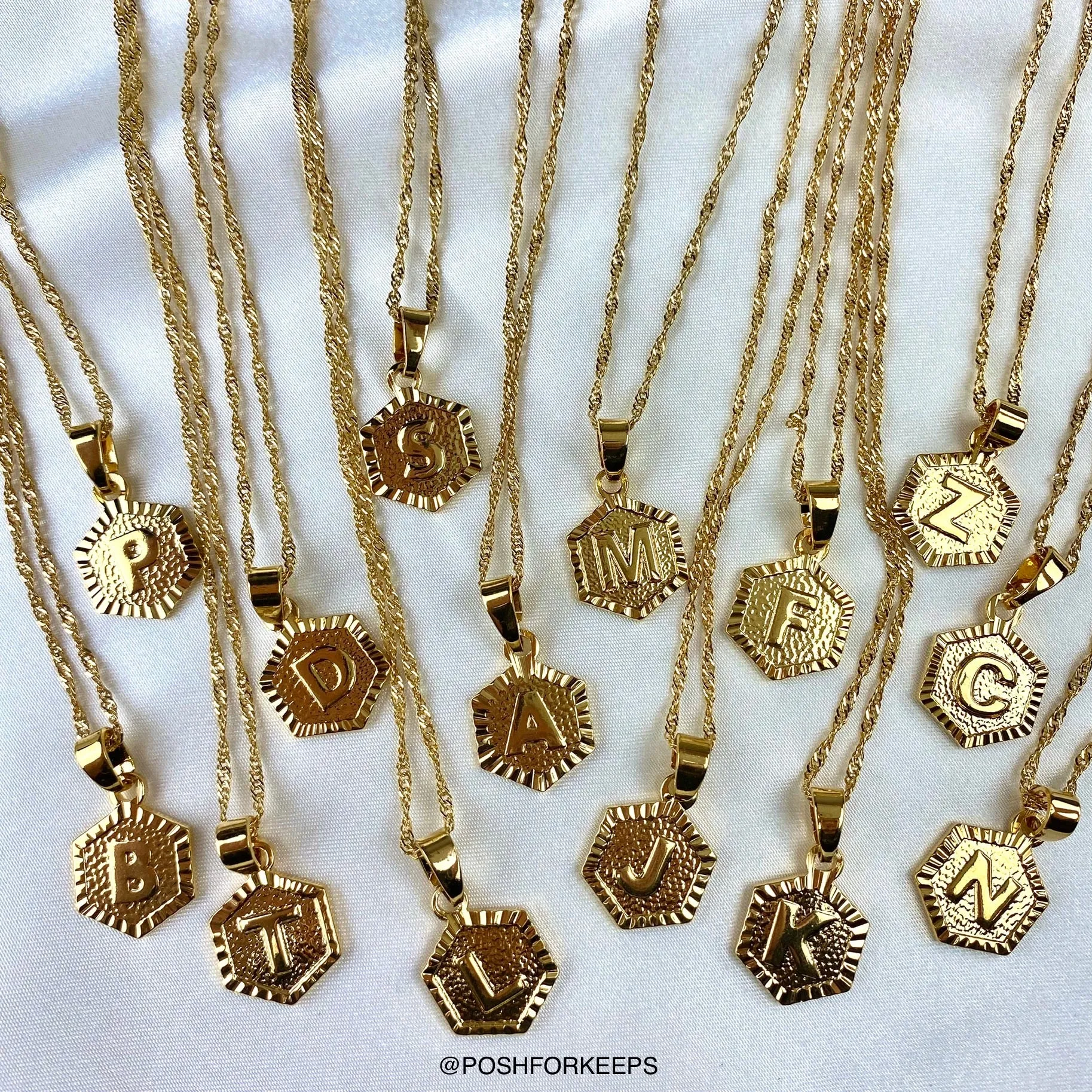 18K GOLD INITIAL PENDANT NECKLACE