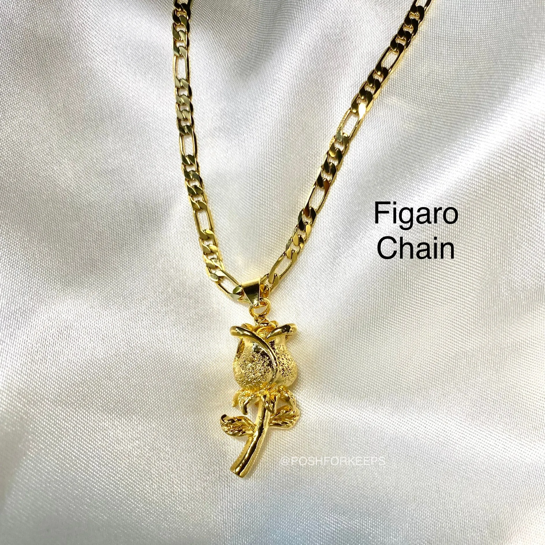 18K GOLD ROSE NECKLACE