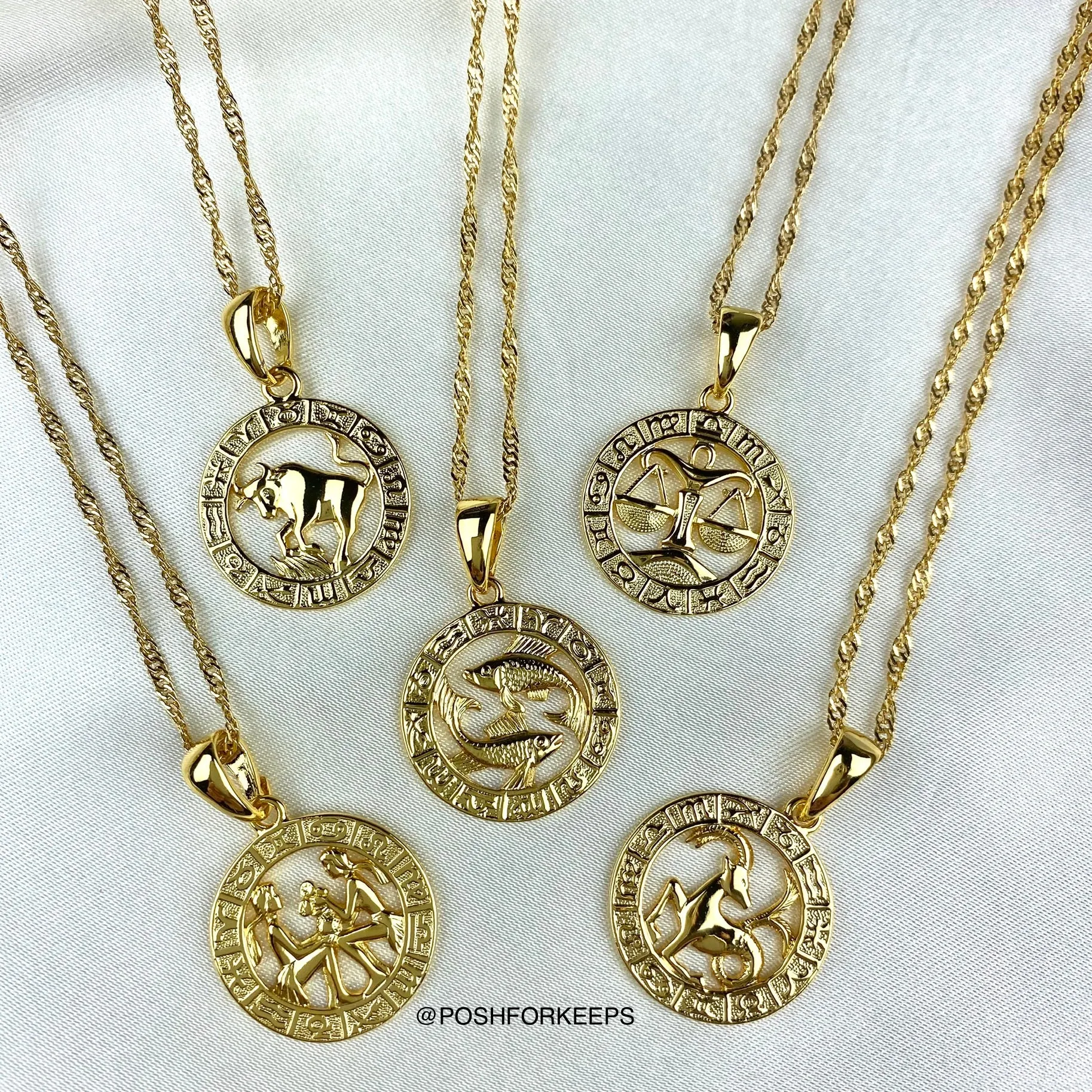 18K GOLD ZODIAC COIN NECKLACE