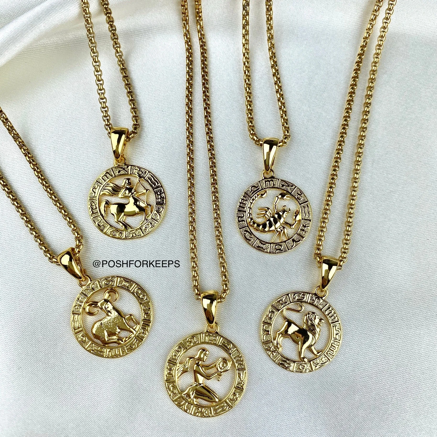 18K GOLD ZODIAC COIN NECKLACE