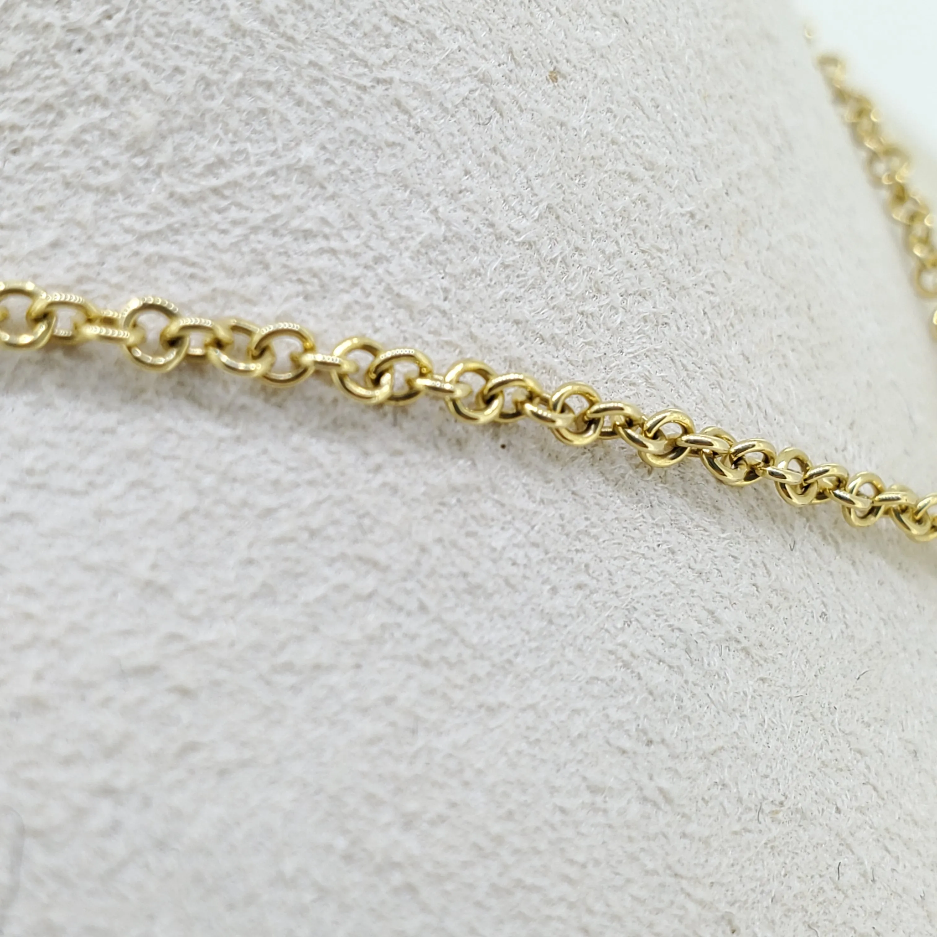 18K Necklace Hammered Pendant