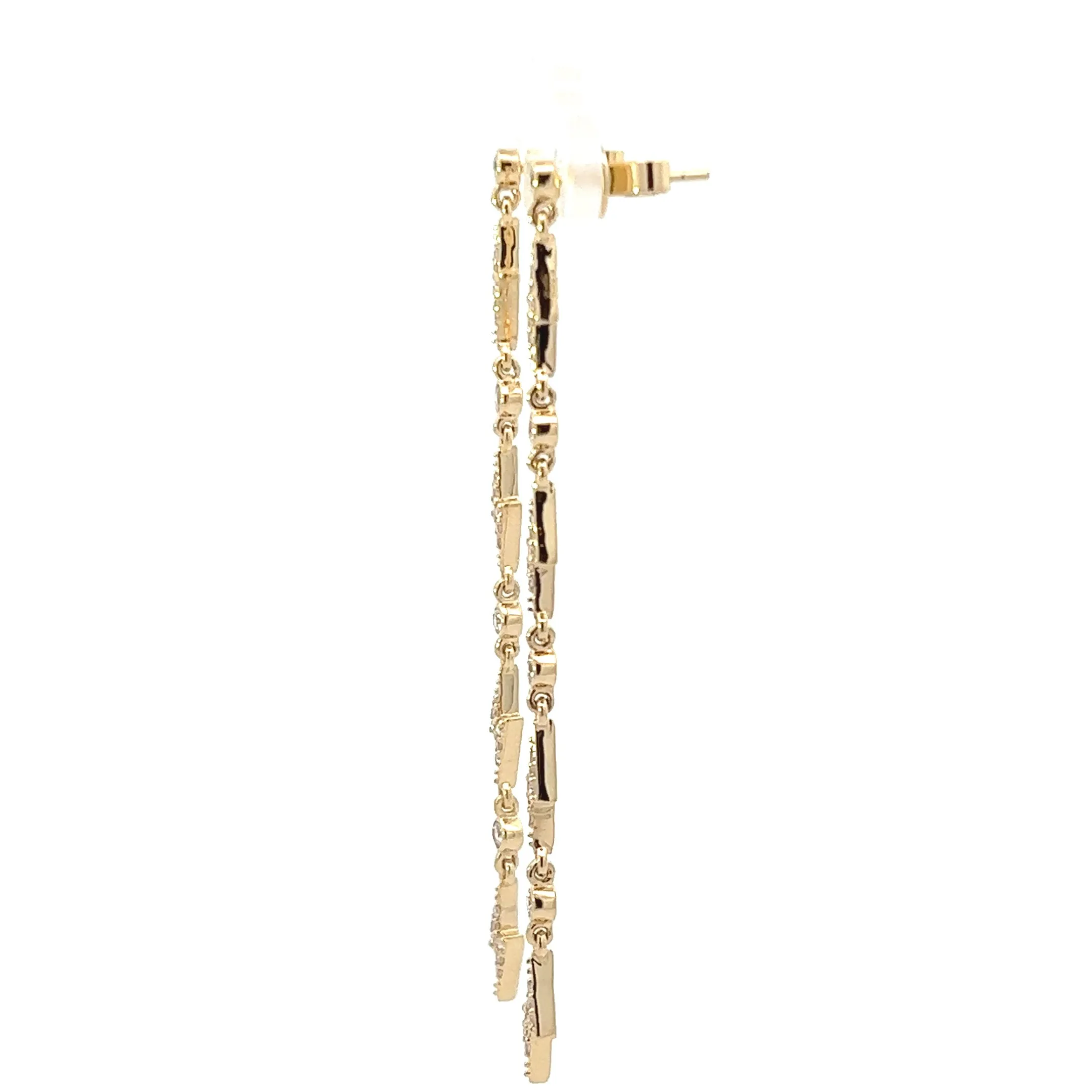 18K Yellow Gold Diamond Fashion Drop Earrings (.47ctw)