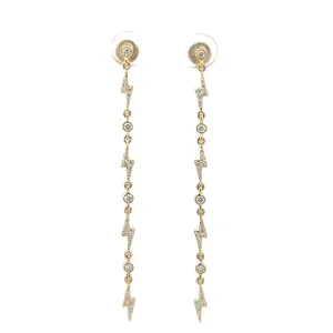 18K Yellow Gold Diamond Fashion Drop Earrings (.47ctw)
