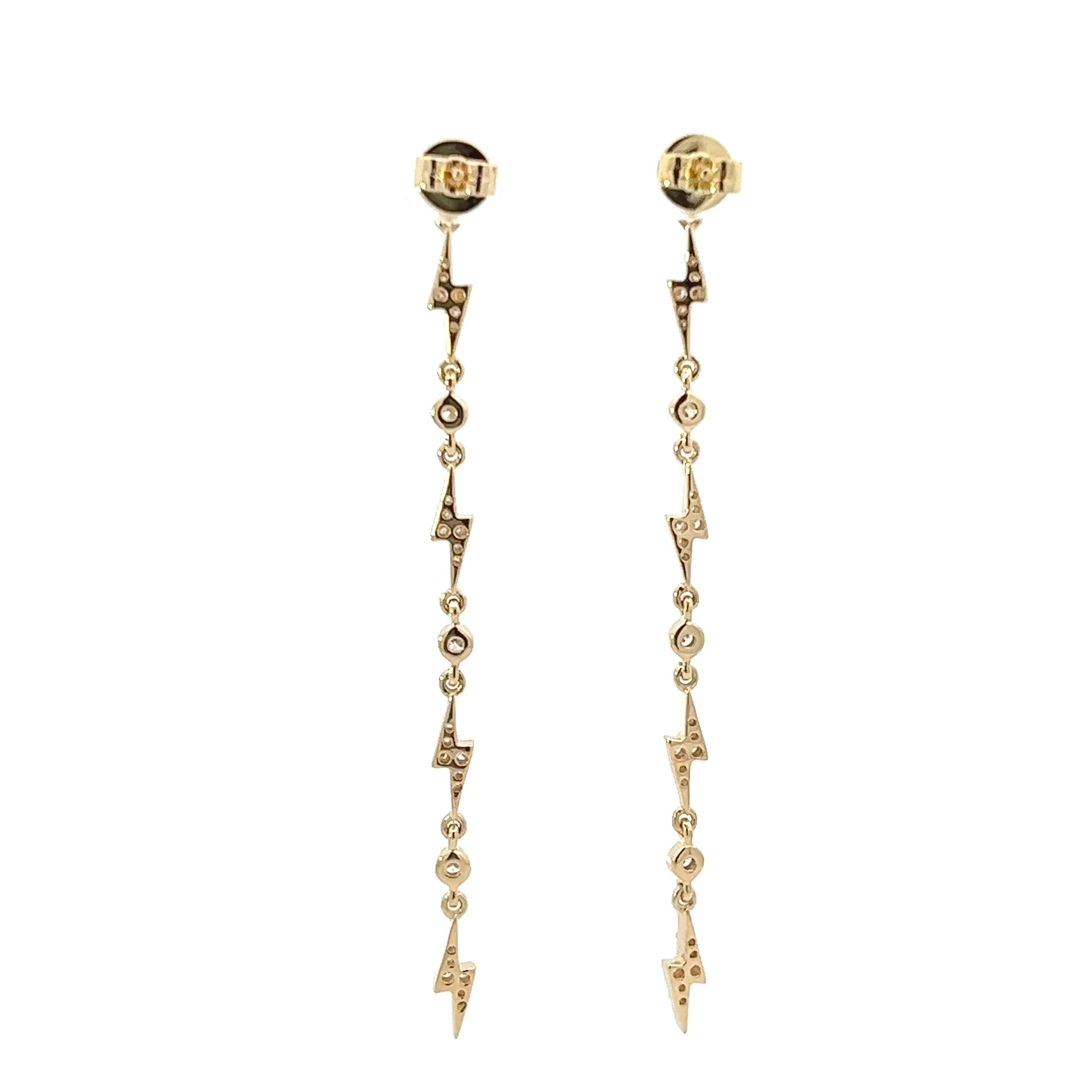 18K Yellow Gold Diamond Fashion Drop Earrings (.47ctw)