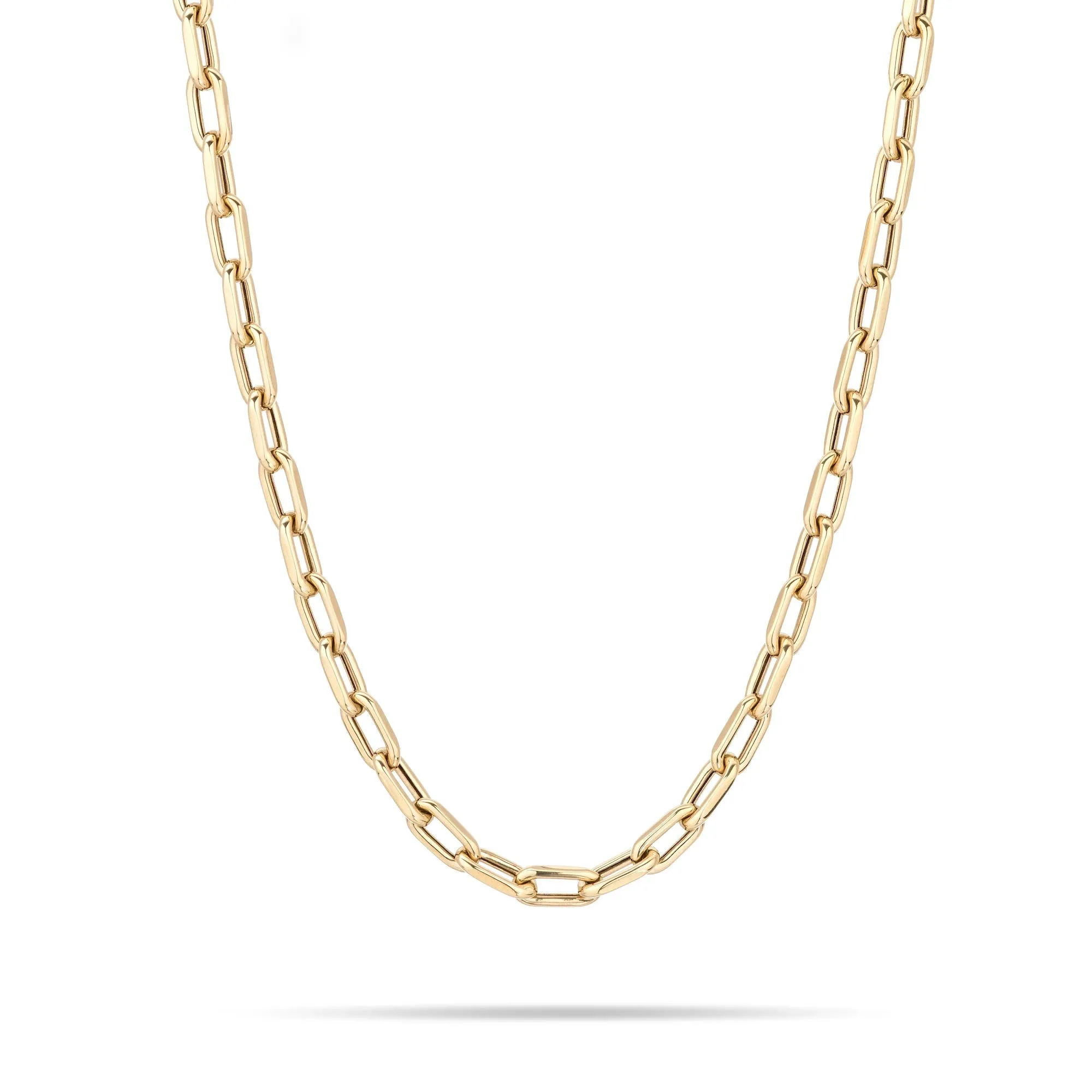 18" 5.3mm wide Italian Chain Link Necklace - 14K Yellow Gold
