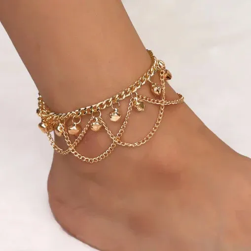 2022 Bohemia Anklets for Women Summer Beach Foot Chains Boho Beads Butterfly Bracelet Charm Anklet Set Ankle Jewelry Accessories