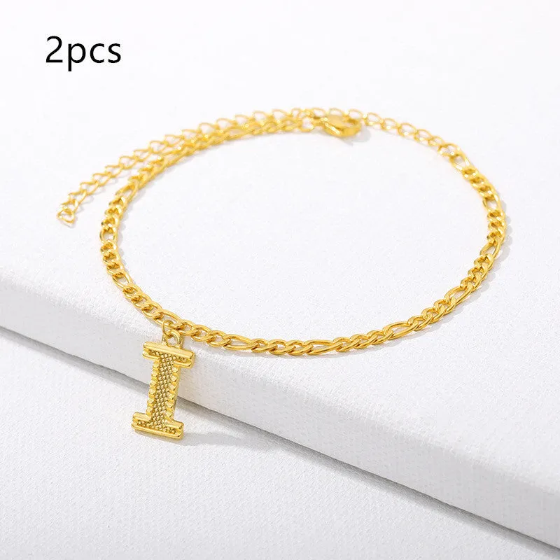 26 English alphabet anklets