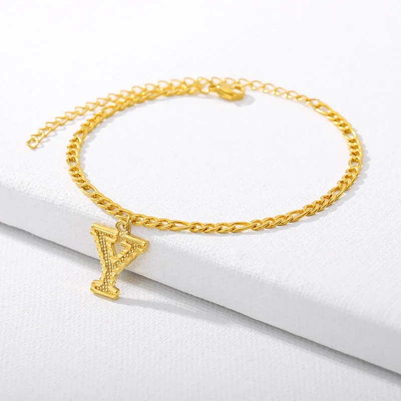 26 English alphabet anklets