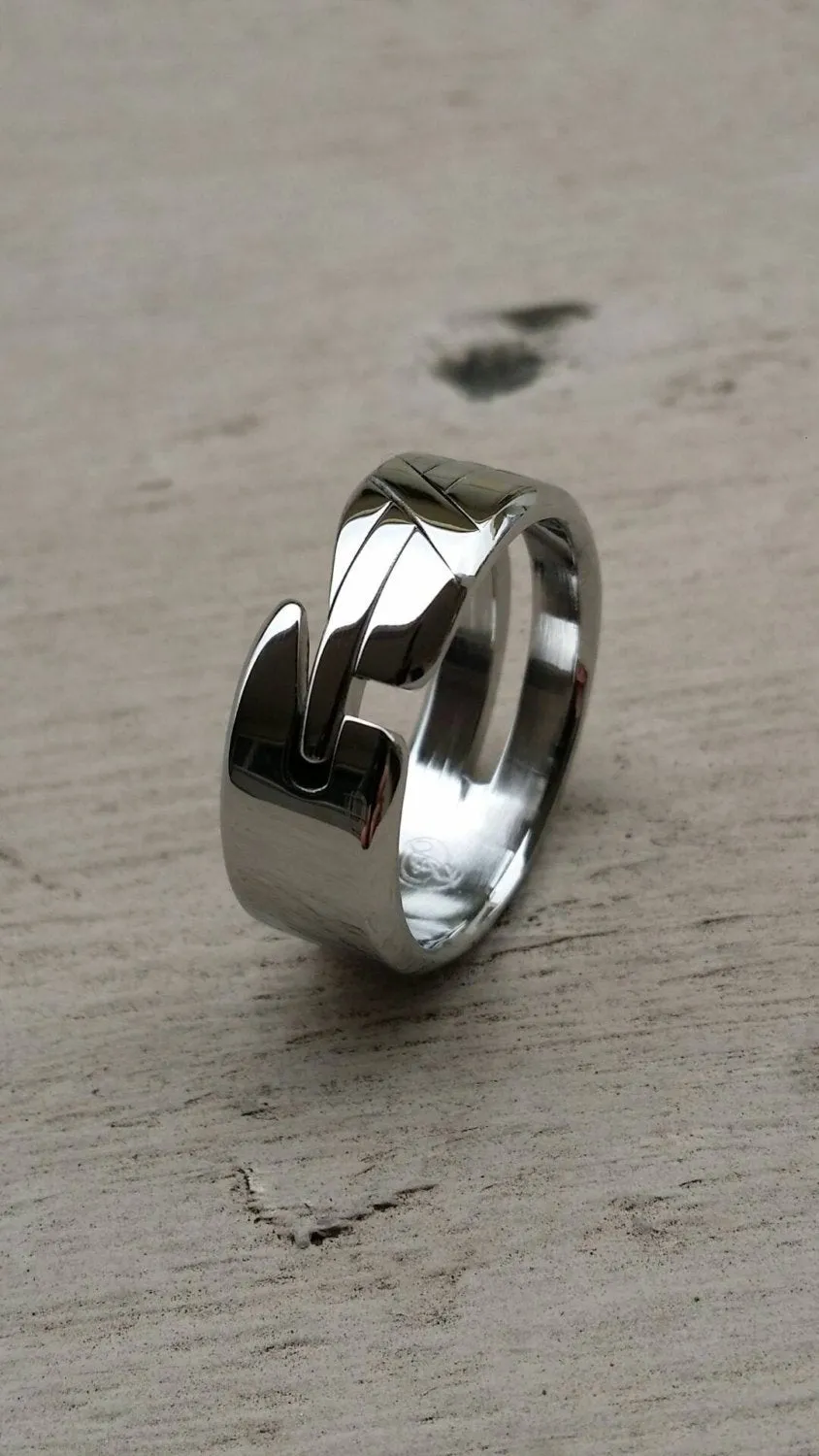 27 "LOAM" handmade stainless steel ring (not casted) cross ring religious rings christian ring