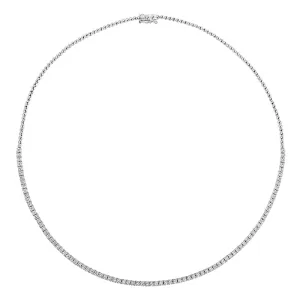 3.00 CARAT NATURAL DIAMOND TENNIS NECKLACE G-H SI 14K GOLD 16 INCHES