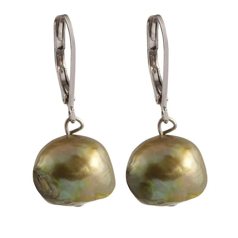 304-05-S | PISTACHIO BAM BAM DANGLE EARRINGS ON SILVER
