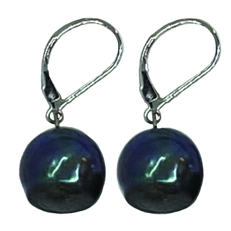 304-10-S | BLACK BAM BAM DANGLE EARRINGS ON SILVER