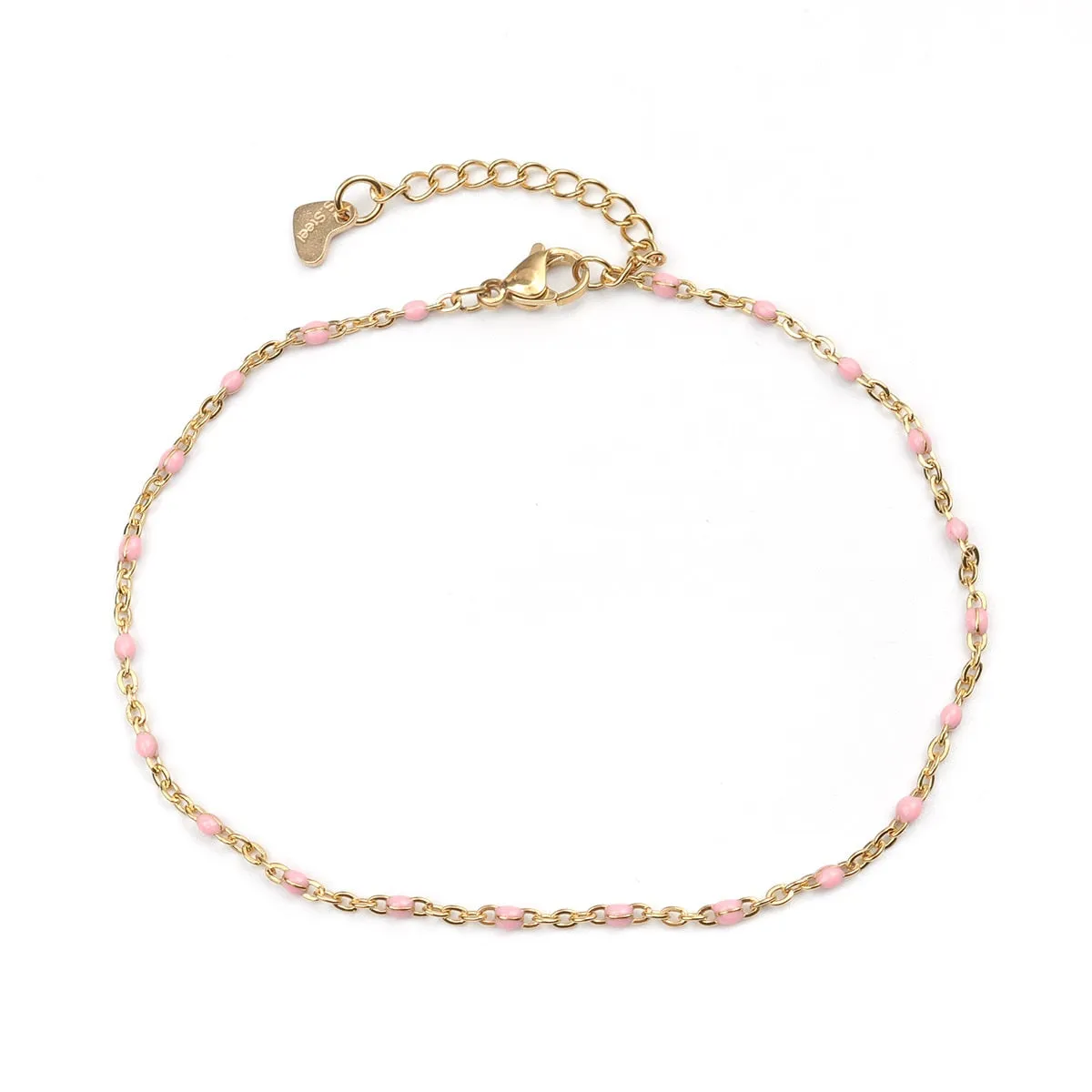 304 Stainless Steel Enamel Anklet Gold Color For Women
