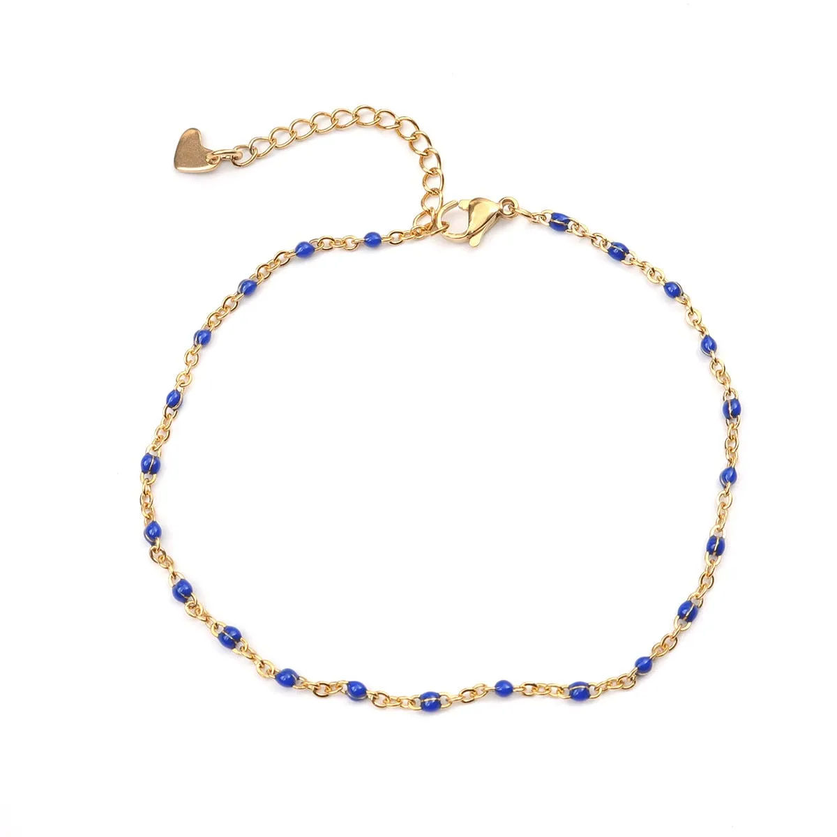 304 Stainless Steel Enamel Anklet Gold Color For Women