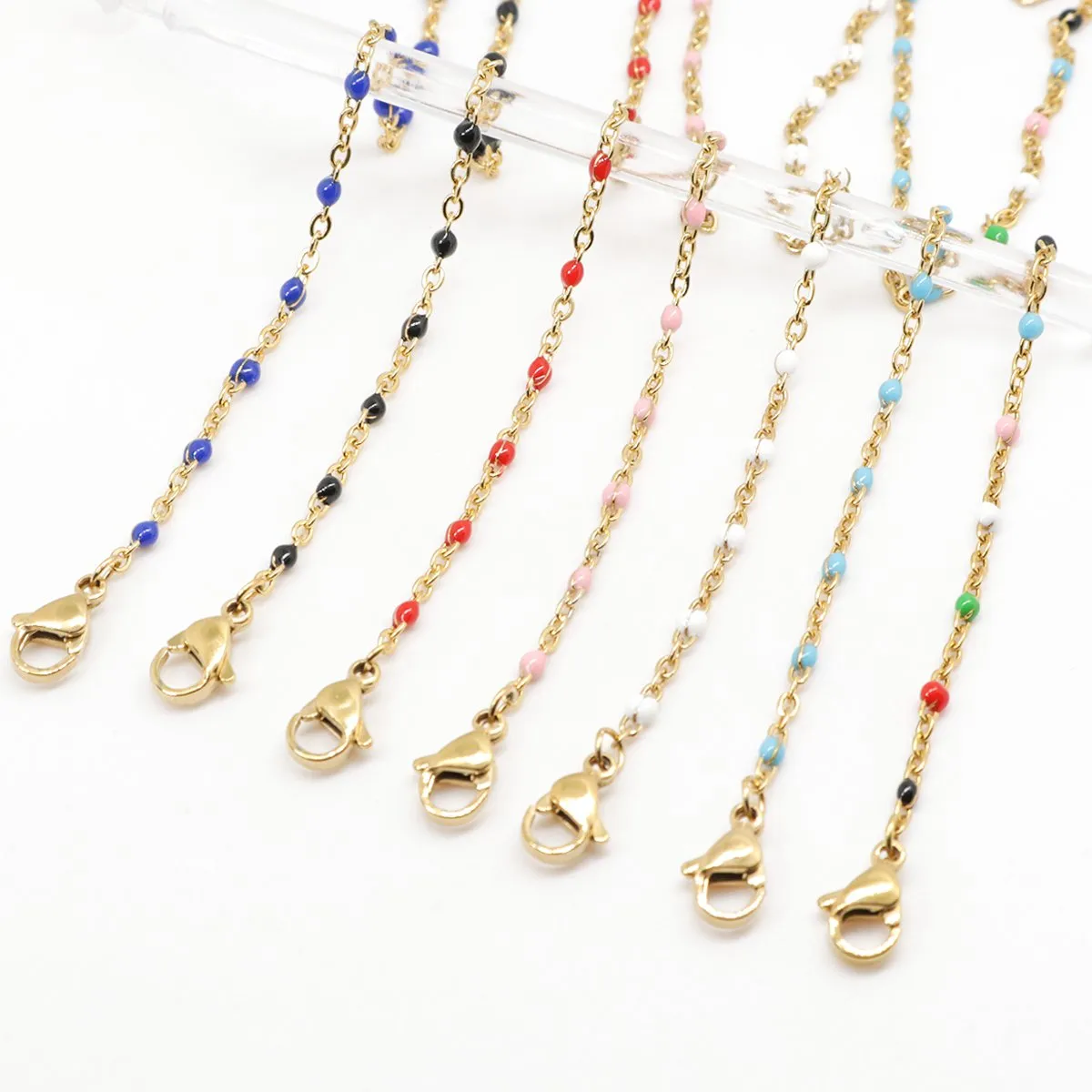 304 Stainless Steel Enamel Anklet Gold Color For Women
