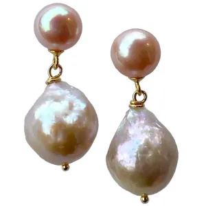311-02-G | THE KATE EARRINGS (PINK ON GOLD)