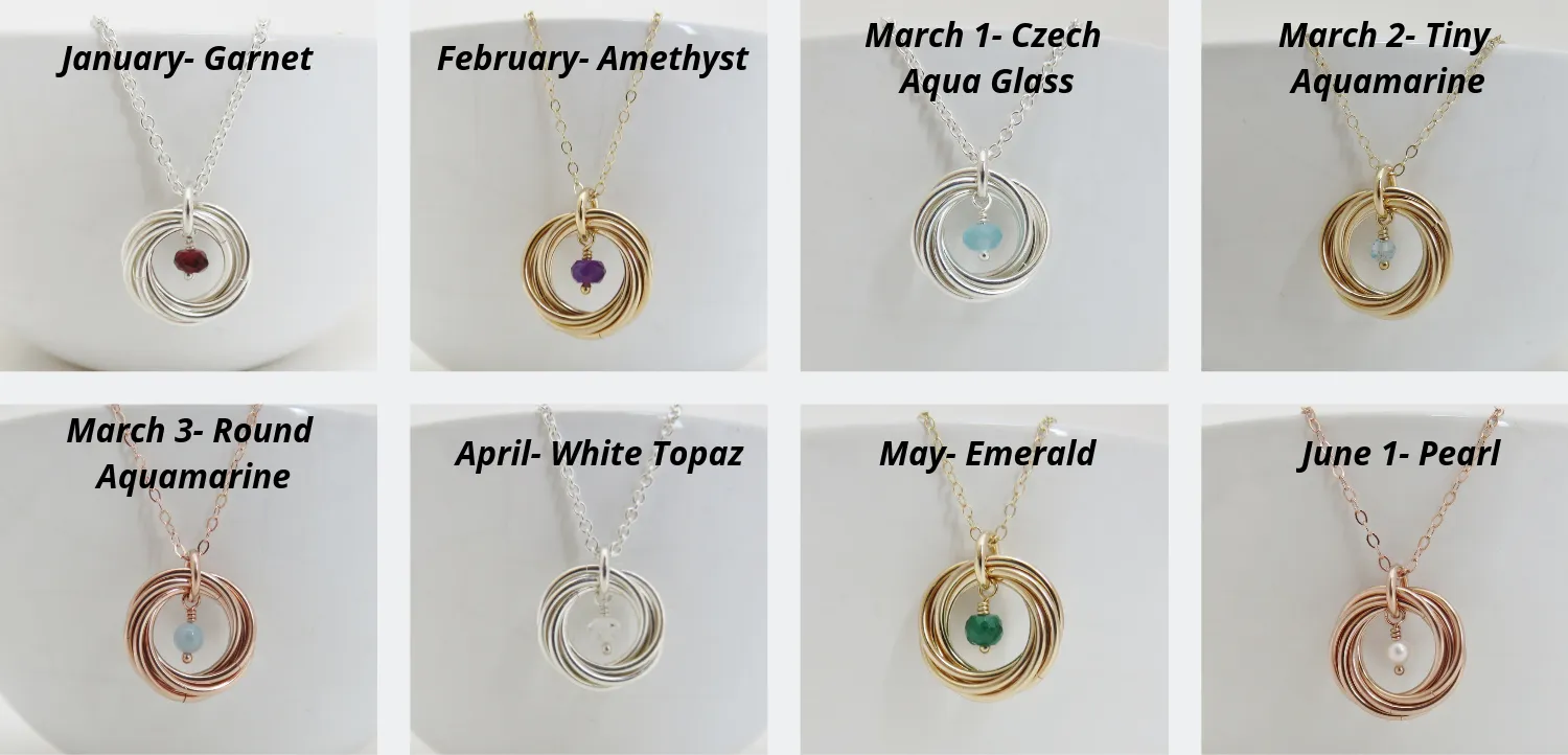 50th Birthday Gift for Women | Sterling Silver Birthstone Gift | 50th Birthday Gift for Her