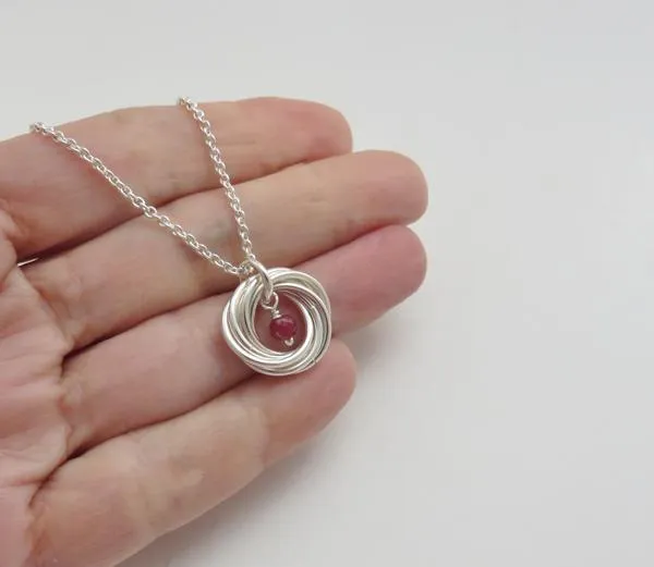 70th Birthday Necklace | Sterling Silver Birthstone Necklace | 70th Birthday Gifts