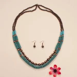 72412 - Squash Blossom Necklaces - Turquoise Copper