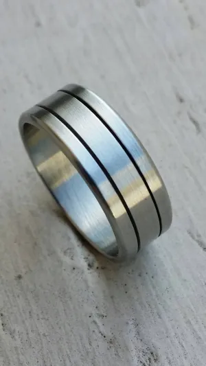 8mm handmade stainless steel 3 piece design (not casted)