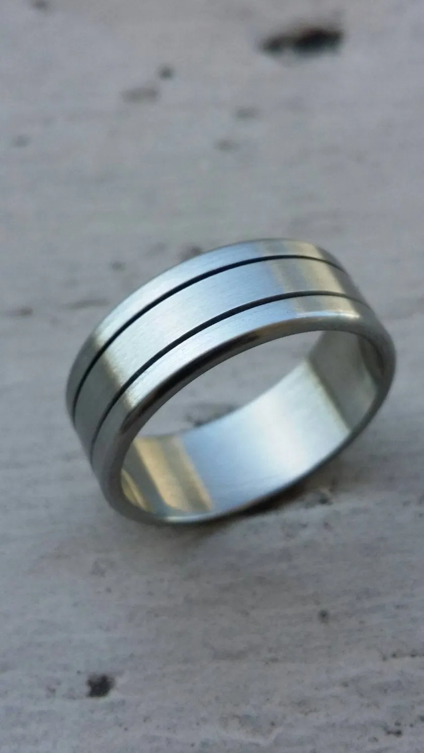 8mm handmade stainless steel 3 piece design (not casted)