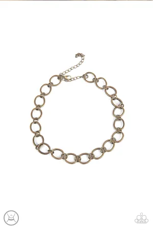 90's Nostalgia - Brass Choker Necklace