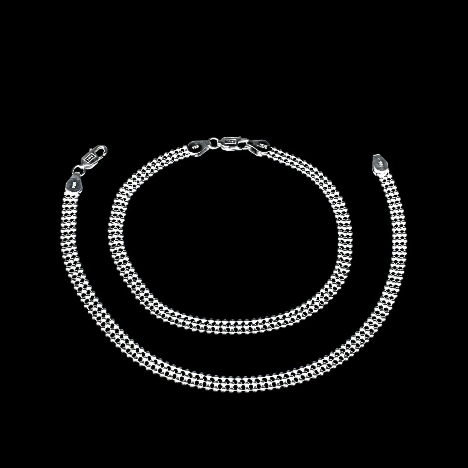 925 Silver Girl Women Ball Chain Anklets Ankle Bracelet