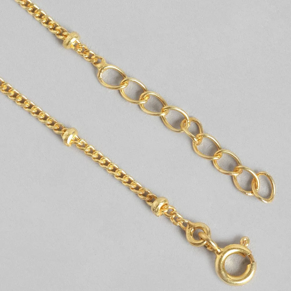 92.5 Sterling Silver Gold plated Anklet