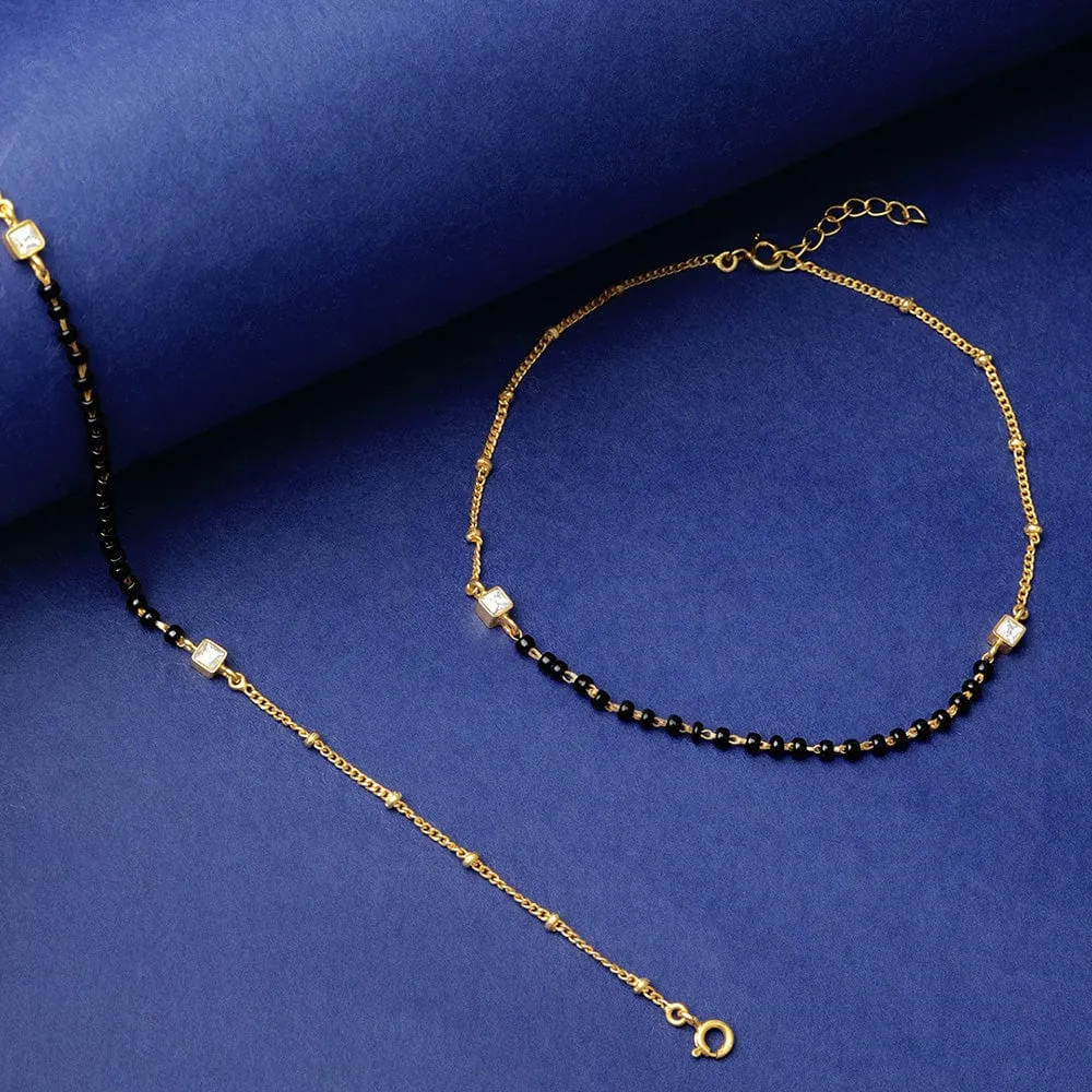 92.5 Sterling Silver Gold plated Anklet