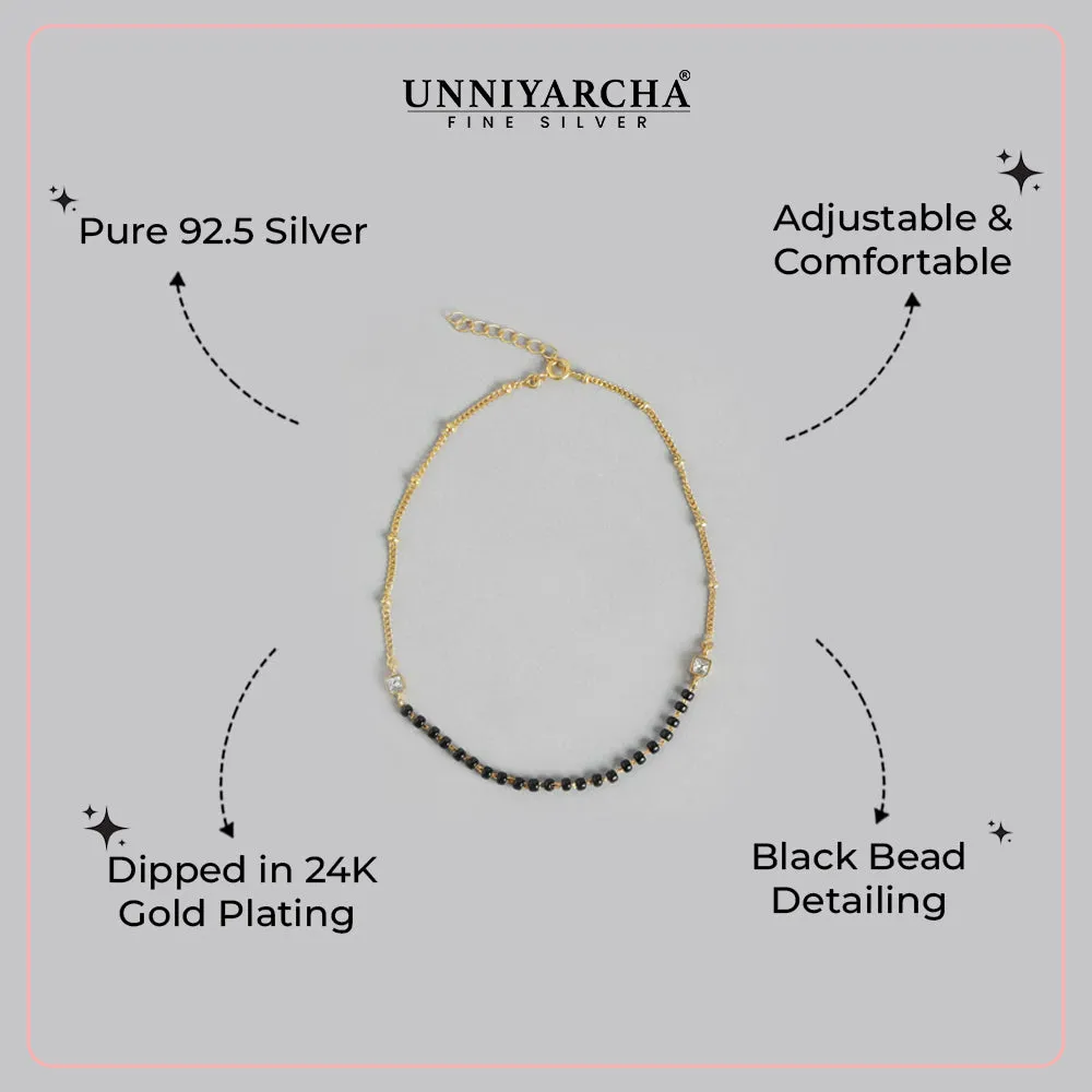 92.5 Sterling Silver Gold plated Anklet