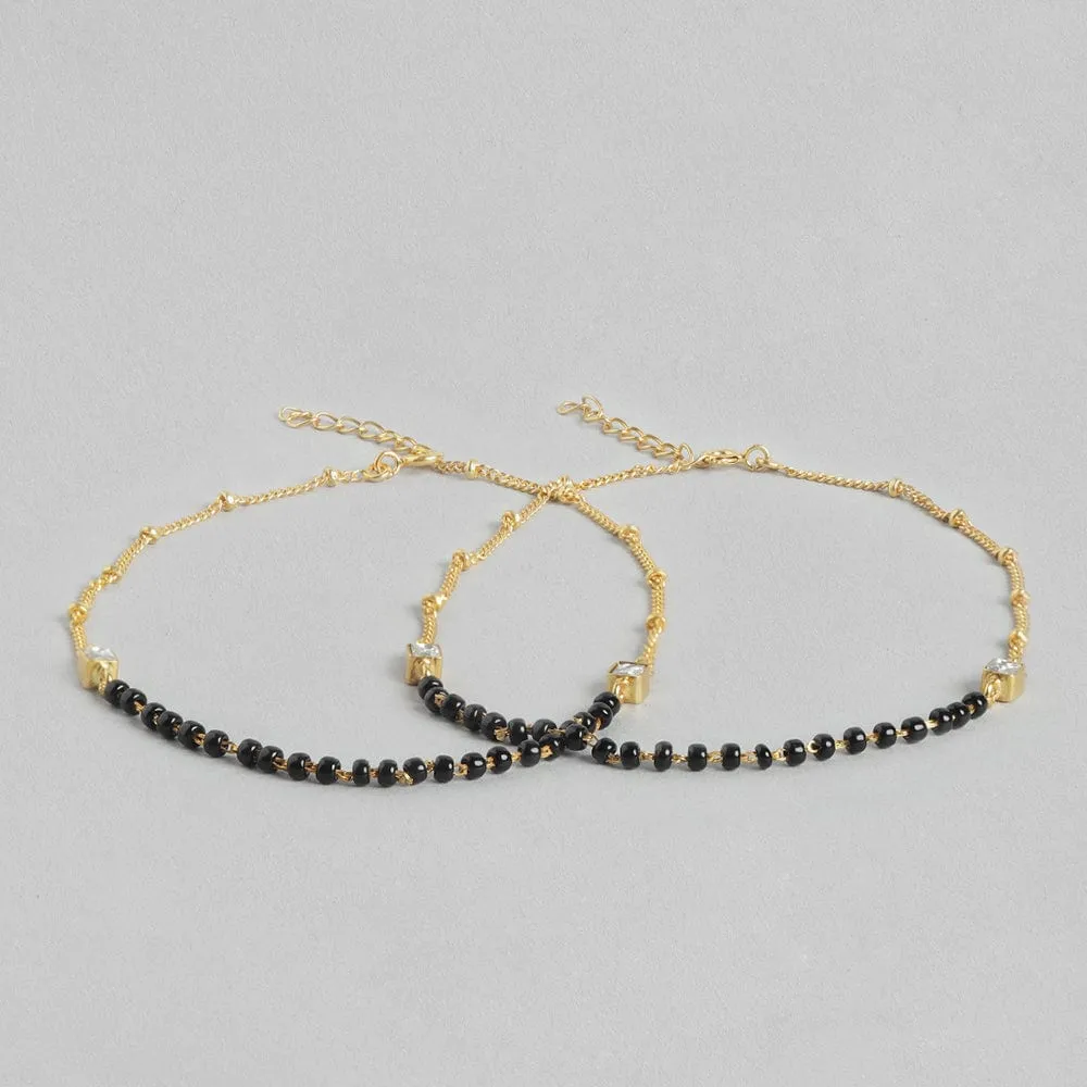 92.5 Sterling Silver Gold plated Anklet