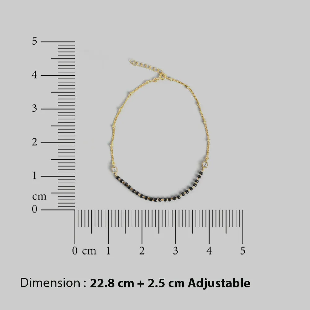 92.5 Sterling Silver Gold plated Anklet