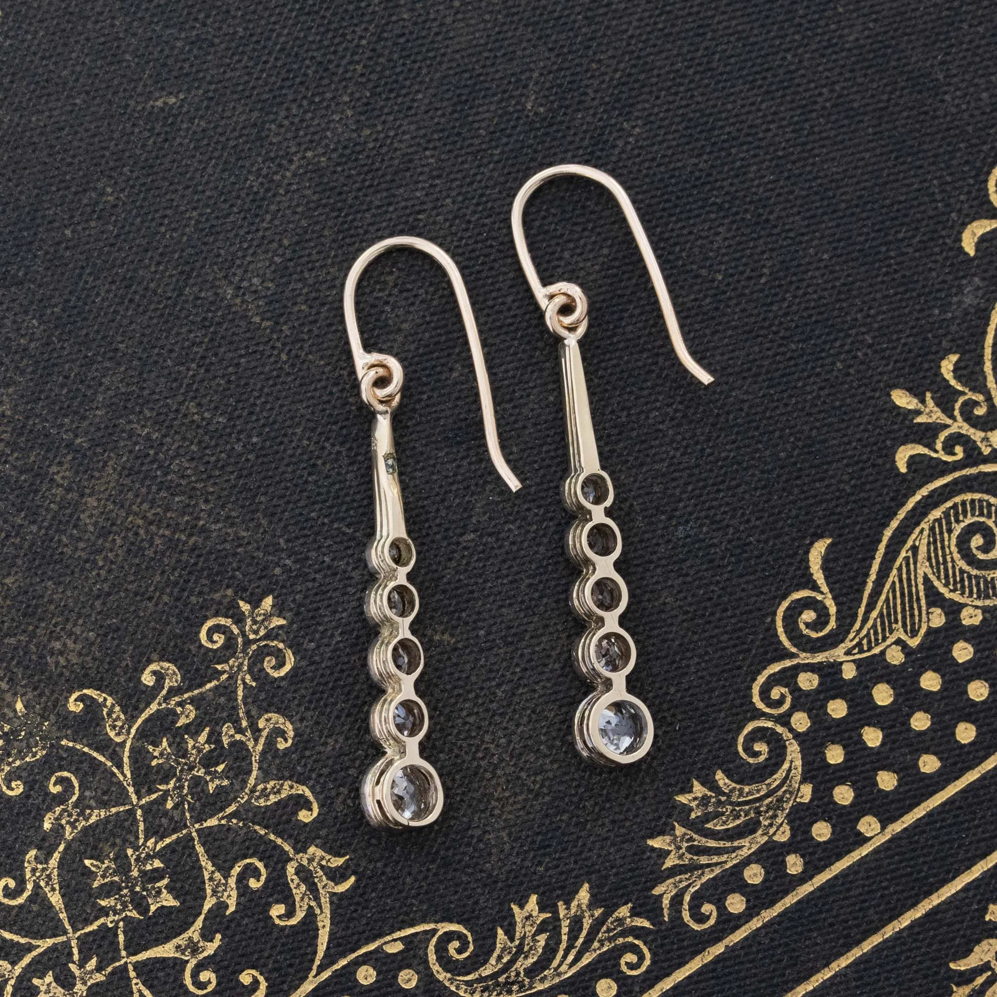 .92ctw Old European Cut Diamond Dangle Conversion Earrings