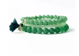 Addison Set of Three Glass and Crystal Stretch Bracelets