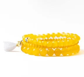 Addison Set of Three Glass and Crystal Stretch Bracelets