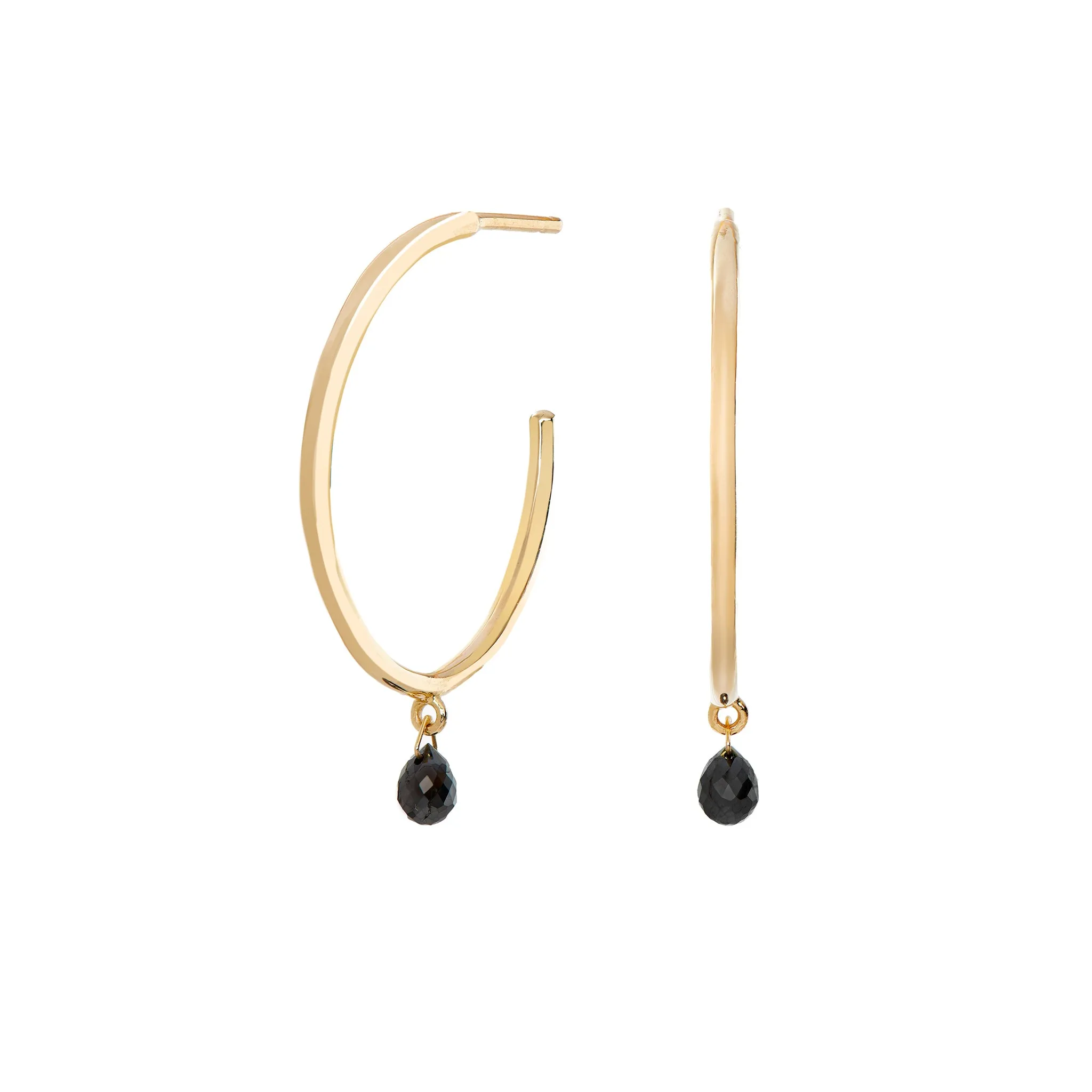 Adeline Black Diamond Hoops