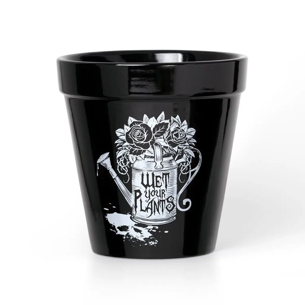 Alchemy Gothic GPP5 - Wet Your Plants Plant Pot Kitchenware Ceramic In/out 5”
