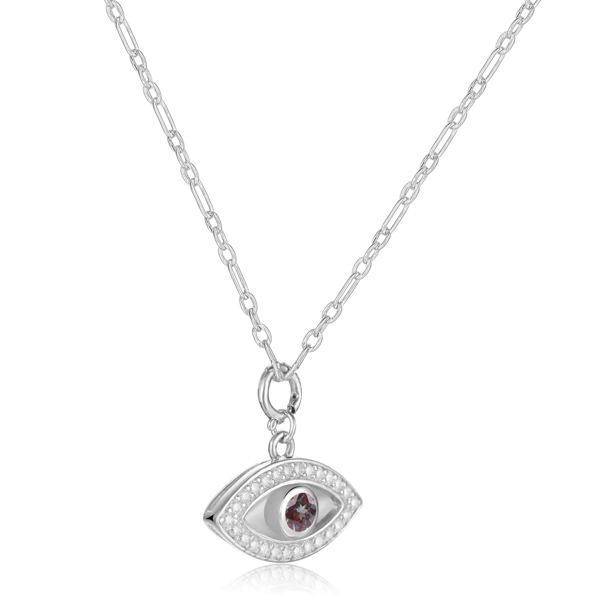 Alexandrite Evil Eye Necklace