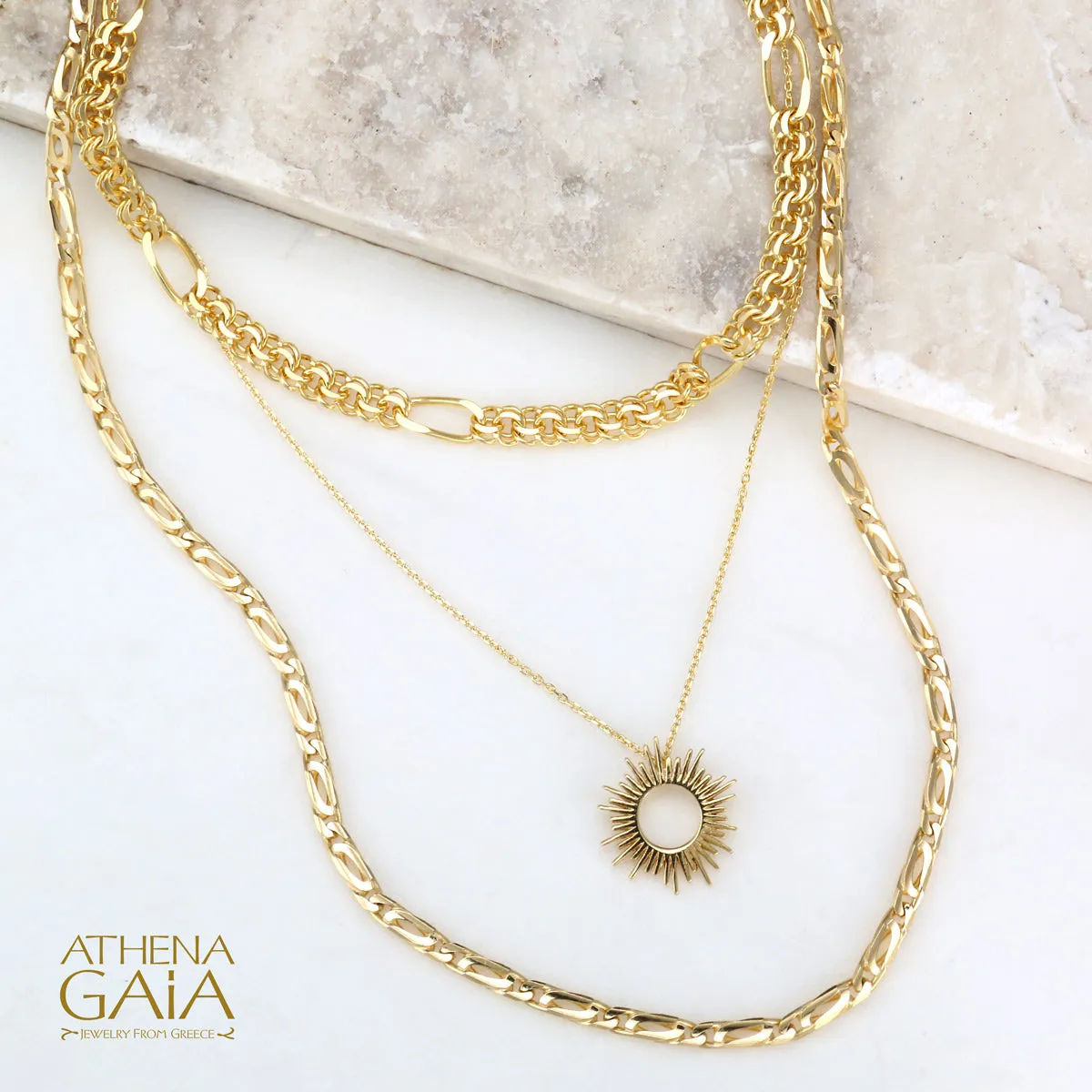 Al'Oro Open Sun Necklace